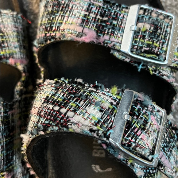 Birkenstock Black and Multicolor Tweed Sandals - Picture 4 of 4